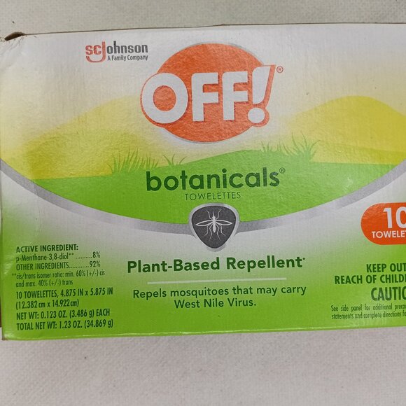 OFF! Botanicals 10CT Plant Based Mosquito Repellent Towelettes Deet Free 2 PACK - Picture 4 of 9